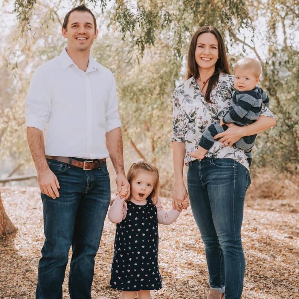 Dr. Andy Galpin with his wife Natasha and kids
