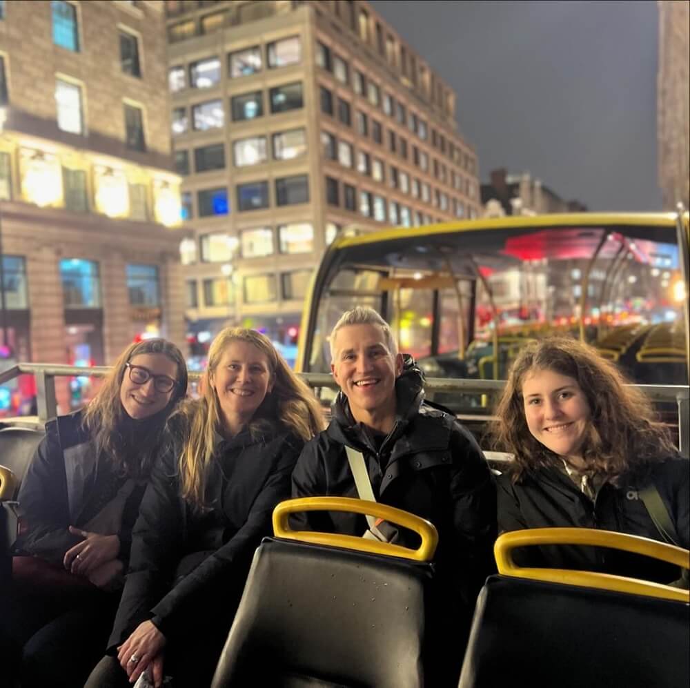 Jon Acuff with his wife and daughters