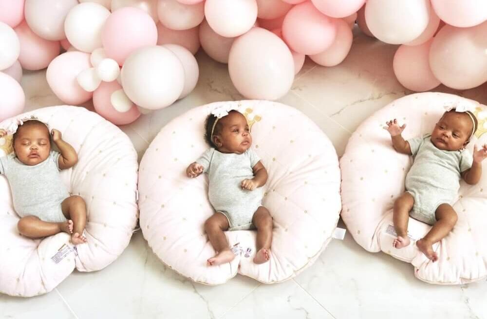 Marshawn Evans Daniels triplet babies