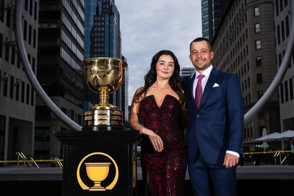 Xander Schauffele pic with his wife Maya