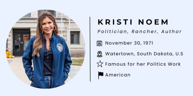 Kristi Noem Age, Family, Height, Net Worth, Husband, Religion