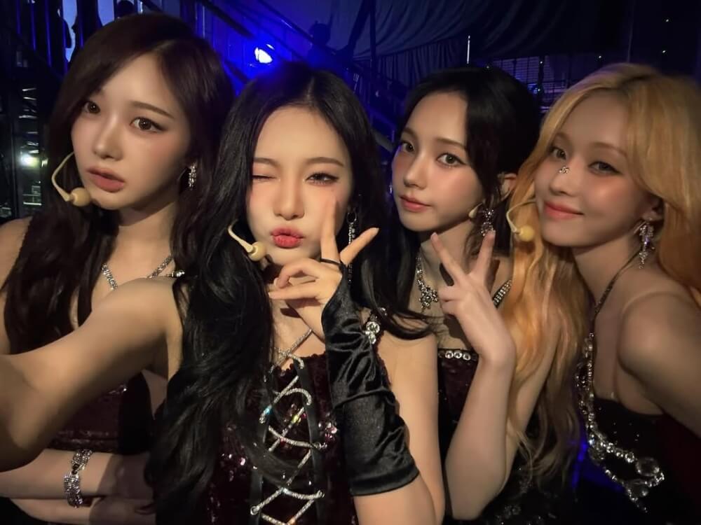 Ningning with her Aespa Group